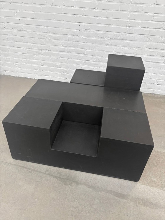 Image 1 of Salontafel met schaakmotief van Mario Bellini voor B&B Italia, jaren 70, set van 3