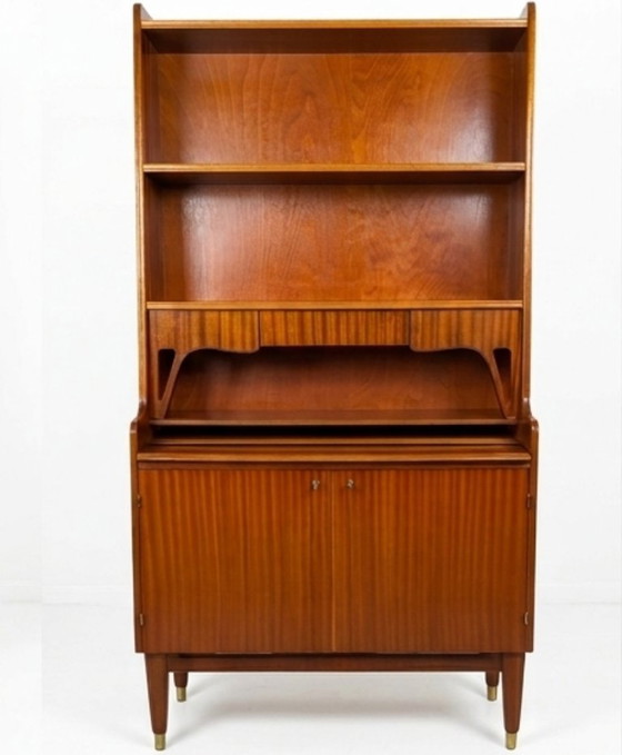Image 1 of Scrivania-libreria vintage in teak, anni '60