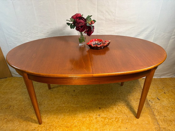 Mid-Century Modern Teak Extending Dining Table, 1960 Danish-Inspired Design • Scandinavian Influence •, Wood (photo 10 of 10)