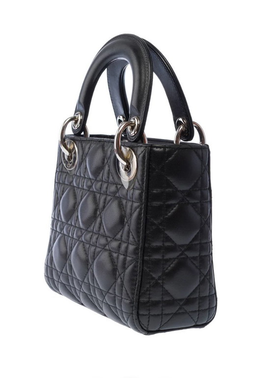 Image 1 of Borsa Dior Lady Dior in Cuir Noir - 103453