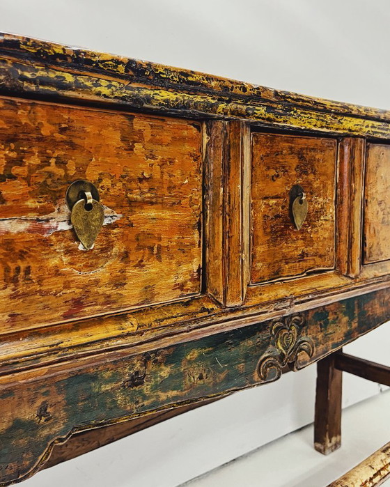 Image 1 of Antique wooden console table