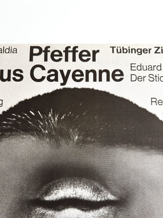 Image 1 of 🔥 Pfeffer aus Cayenne – c. 1968 – Original A1 Poster by F+R Grindler | Silkscreen | 84 × 59 cm | Germany