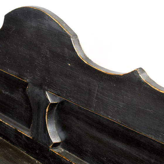 Image 1 of Banco antiguo de pino, década de 1900.