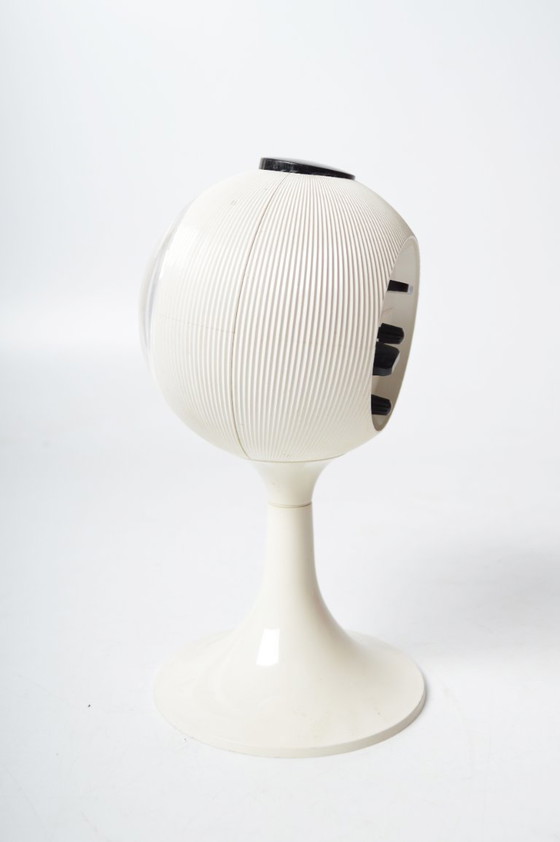 Image 1 of Meister Anker Space Age wekker / Zeldzaam geribbeld ontwerp, voetstuk / Vintage jaren 70, West-Duitsland