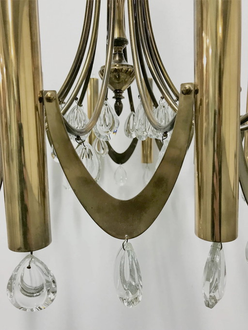 Lustre néoclassique de Gaetano Sciolari, années 1960
