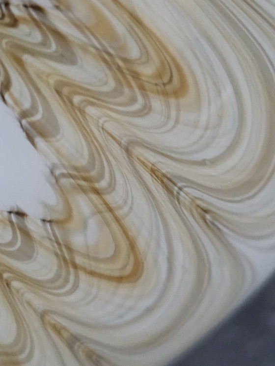 Image 1 of Lampada a sospensione MCM con grande paralume in vetro di Murano