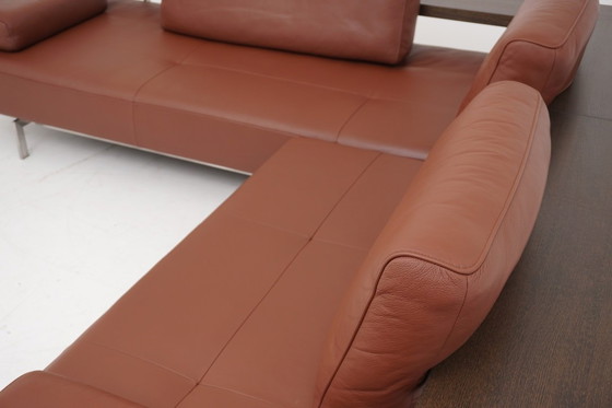 Image 1 of Rolf Benz Dono Couch Sofa Corner Couch Corner Sofa Leather Dono brown cognac pull-out