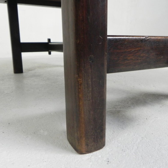 Image 1 of Mesa de azulejos Vallauris, firmada "dan" con la imagen de un pájaro fantástico, década de 1960.