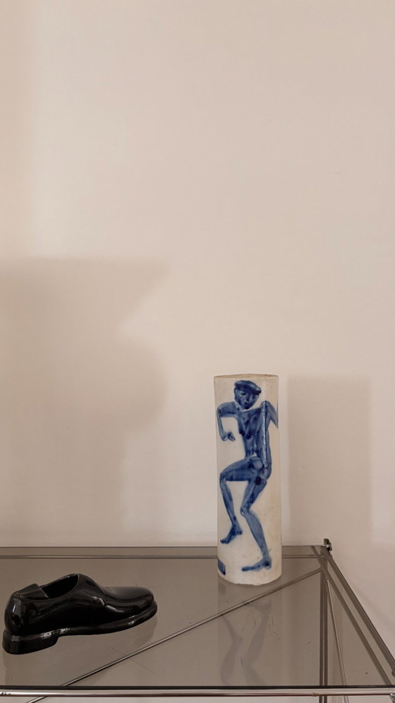 Image 1 of Ceramic vase signed Silvia Radu – dancer decoration, 1985