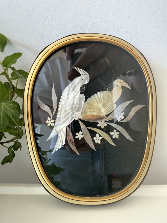 Image 1 of Cornice vintage con intarsio in madreperla