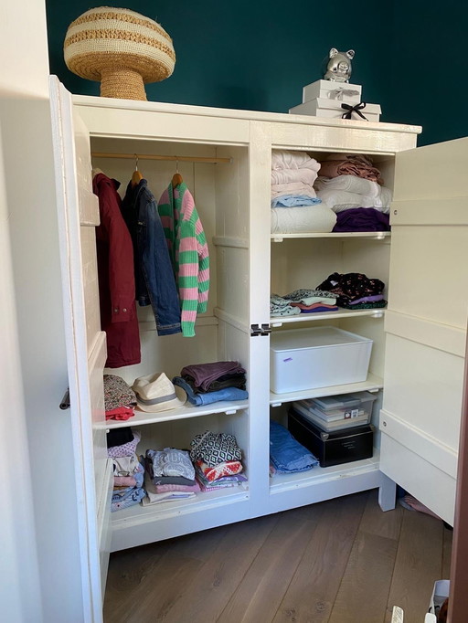 Kast Loods 5 wit hout - kledingkast, boekenkast, servieskast