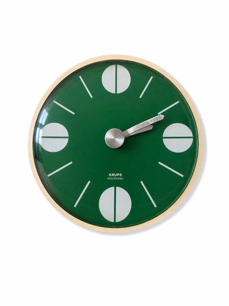 Horloge Murale Krups Analogique Bleue Vintage - Années 70-90