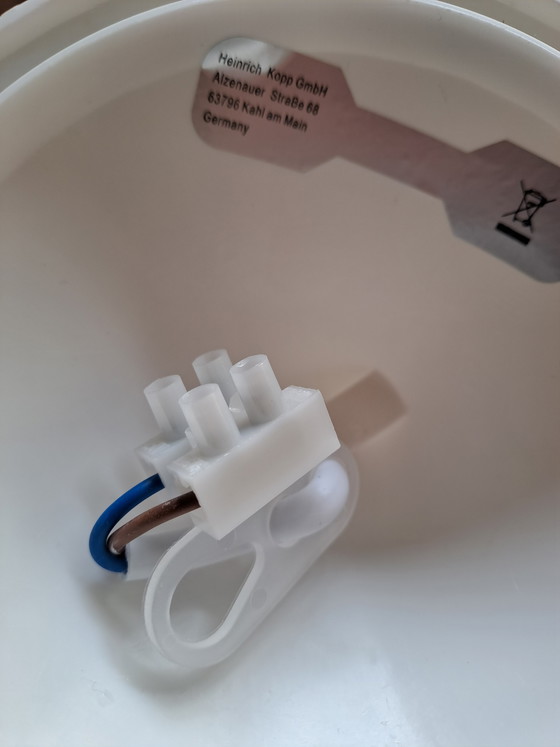 Image 1 of Vintage brutalist glass pendant – heavy textured glass – 70s style