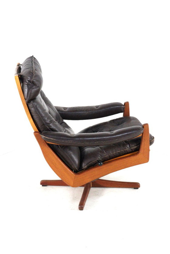 Söda Galvano - Lied Møbler Norway Fauteuil Vintage – Lied mobler, Leather, Wood (photo 9 of 18)