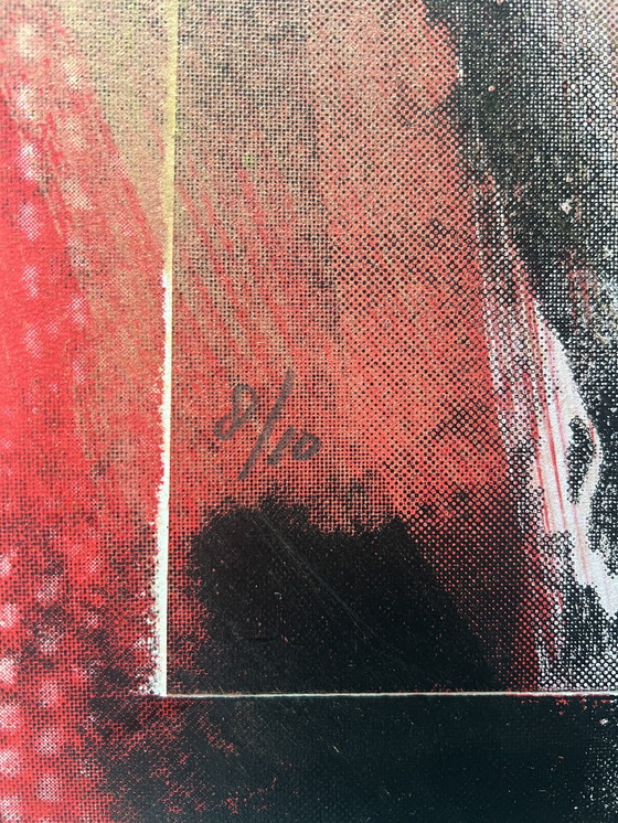 Image 1 of Zeefdruk (75/108cm) Moansburg “Geisha red” nr 8 vd10