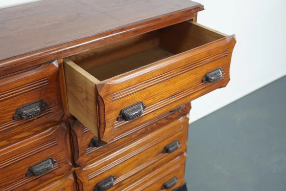 Image 1 of Mobiletto da farmacia francese d'epoca in pino, anni '20