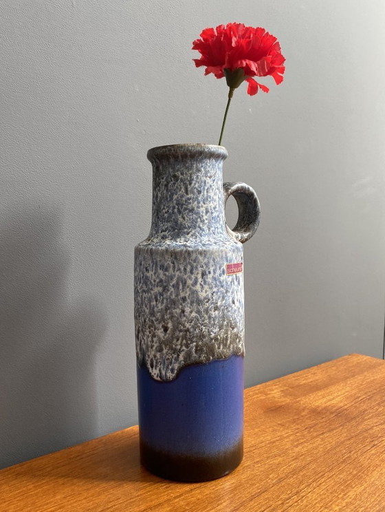 Image 1 of Vaso Scheurich blu e grigio modello 401-28