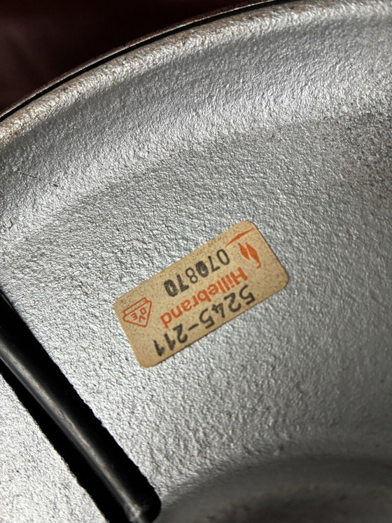 Lampada da terra Hillebrand con paralume a tamburo in tessuto, anni '60, Lampade da terra, Metallo, Beige (foto 7 di 8)