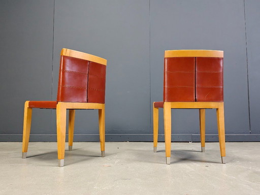 Aro Dining chairs by Chi Wing Lo Chairs for Giorgetti, Italy - set of 6