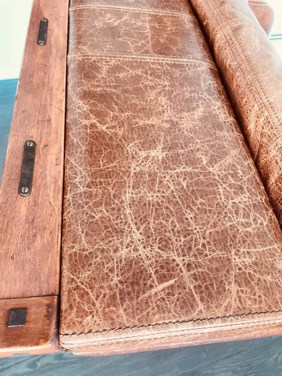 Schuitema – Poltrona in legno massello e pelle in stile Arts & Crafts/Mission. – Poltrone, Leather (photo 5 of 5)