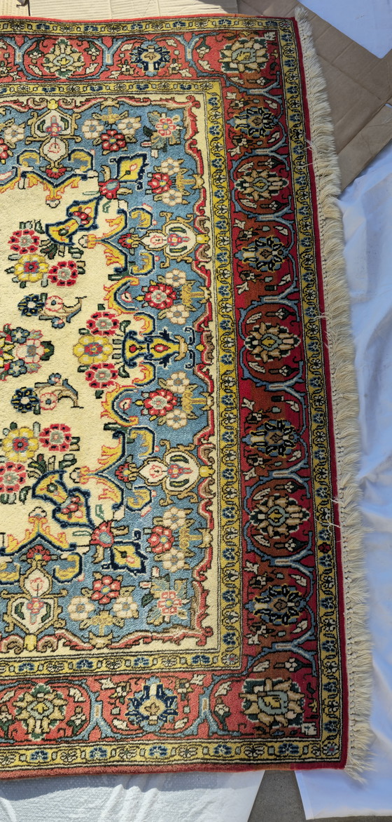 Image 1 of Alfombra Ghom/Qom de 216x142 cm, 1,2 millones de nudos/m², lana Kork con seda. Alfombra persa.