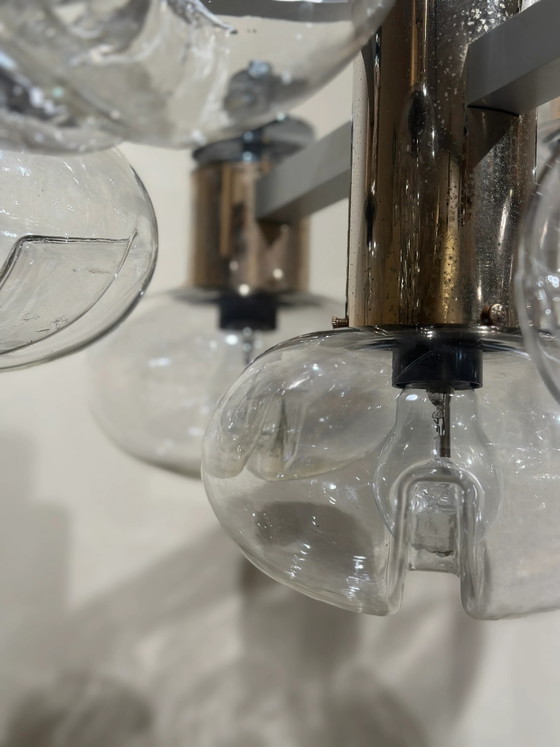 Lampada a sospensione italiana Murano di metà secolo – Lampade a sospensione, Metal (photo 4 of 5)