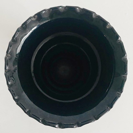 Image 1 of Jarrón Art Déco Booms negro con dorado, década de 1930