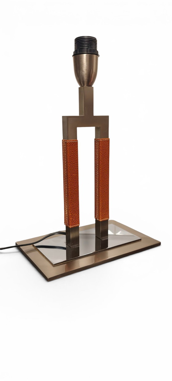 Image 1 of Lampes de table design vintage Joana Bover EMA Cuir Nickel Barcelone