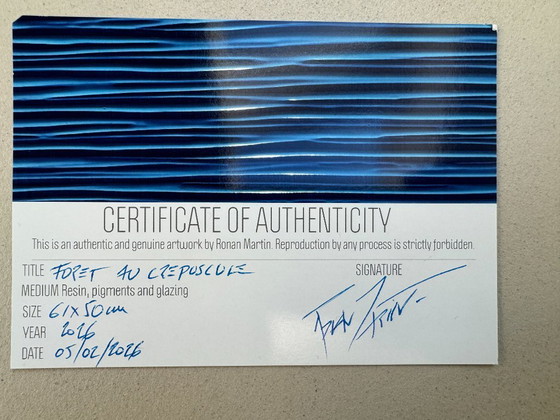 Image 1 of Abstract painting Ronan Martin Forêt au crépuscule