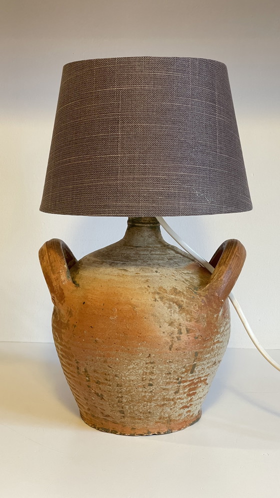 Image 1 of Vintage French Pottery Lamp