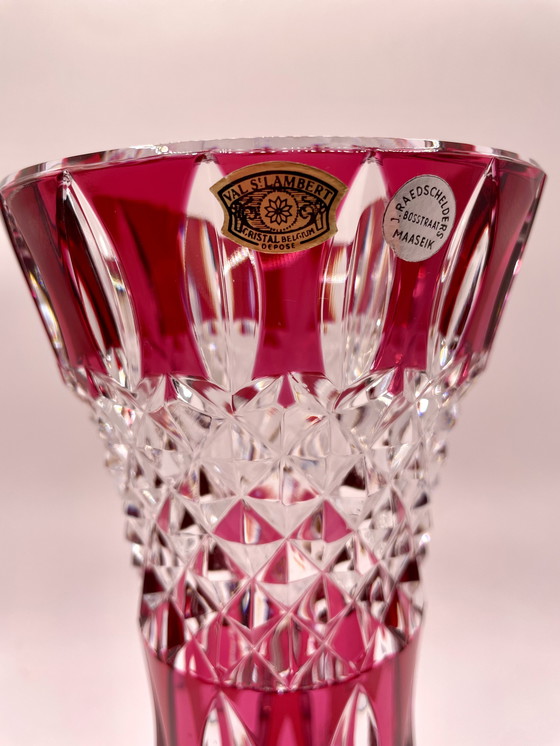 Image 1 of Jarrón de cristal de Val Saint Lambert