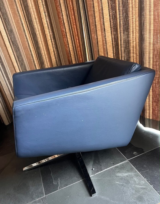 Dos Sillas FSM Pavo Azules, Una Versión Relax Y Una Fija. – Sillones, Leather (photo 4 of 5)