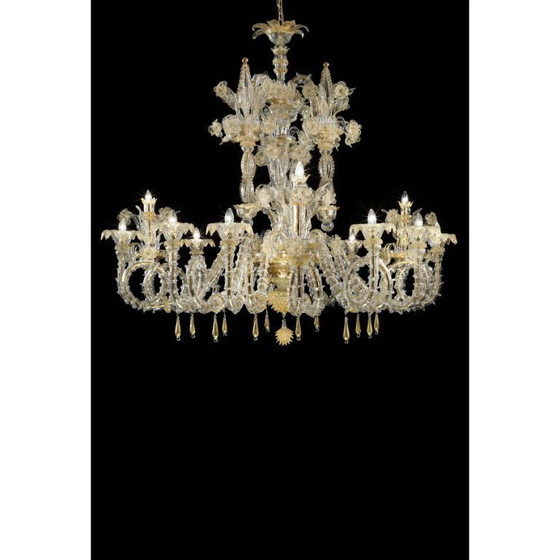 Image 1 of Imperial Venetian "Cà Rezzonico" Gold Murano Glass Luxury Chandlier