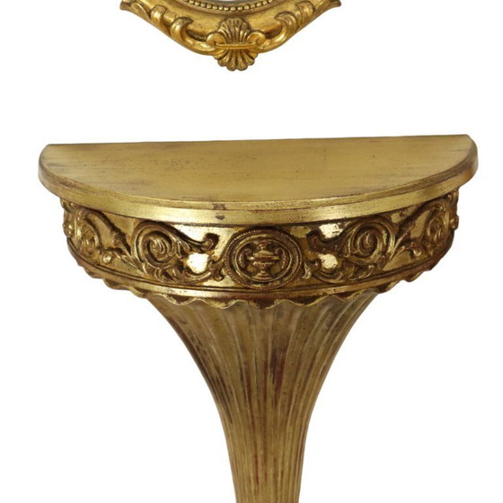 Image 1 of Vergulde Barok Stijl Spiegel Met Console