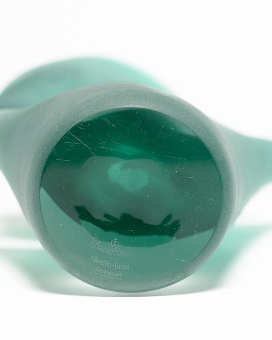 Image 1 of Vaso scultoreo postmoderno "Exotique" in vetro satinato di Rosenthal, Michael Boehm.
