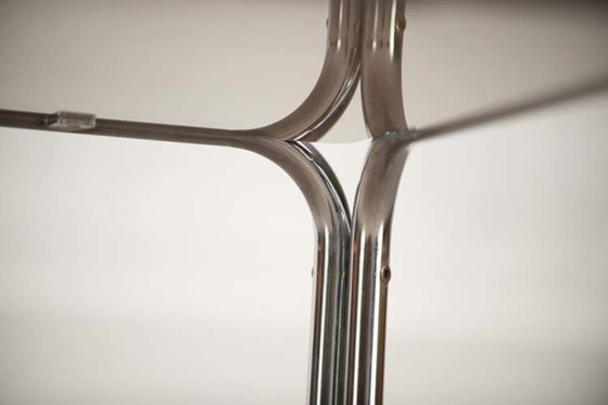 Italiaanse Design Bijzettafel – Chrome, Glass (photo 10 of 10)
