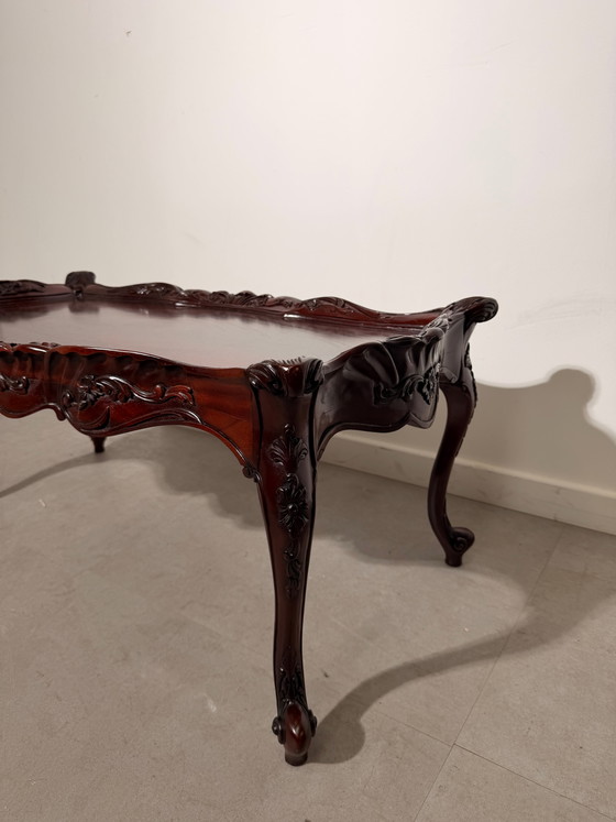 Table basse antique de style néo-rococo en acajou sculpté – Tables basses, Wood (photo 2 of 4)