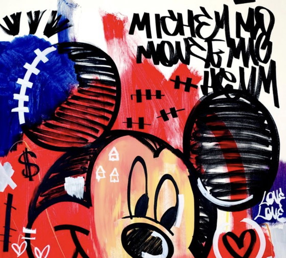 Image 1 of LACRISS (1990) – Topolino Innamorato – Original Pop-Urban Artwork (1/1)