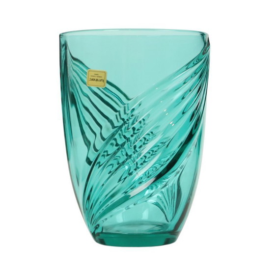 Image 1 of Vintage Turquoise Vase Luminarc