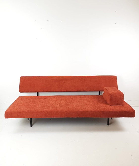 Image 1 of Gijs van der Sluis vintage | Divano letto Gispen | divano rosso pietra appena rivestito