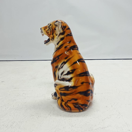 Image 1 of Ceramic Tiger Sculpture