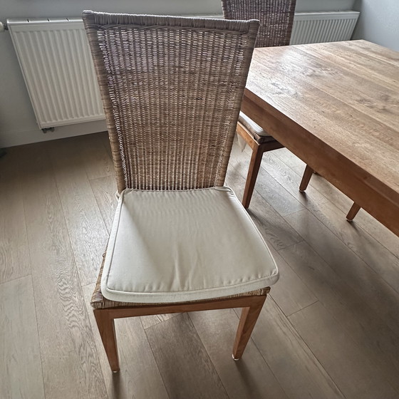 Image 1 of Table de salle à manger en teck avec chaises