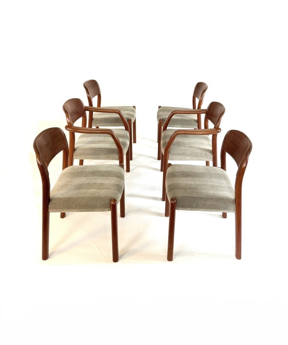 Image 1 of 6 sedie da pranzo vintage danesi, EMC Møbler '80