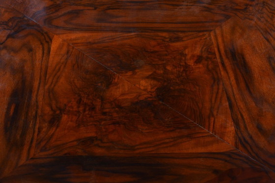 Restored Art Deco Dinig Set, Caucasian Walnut, Thuja, Polished, England, 1920s – Dining set, Textile, Wood (photo 7 of 19)