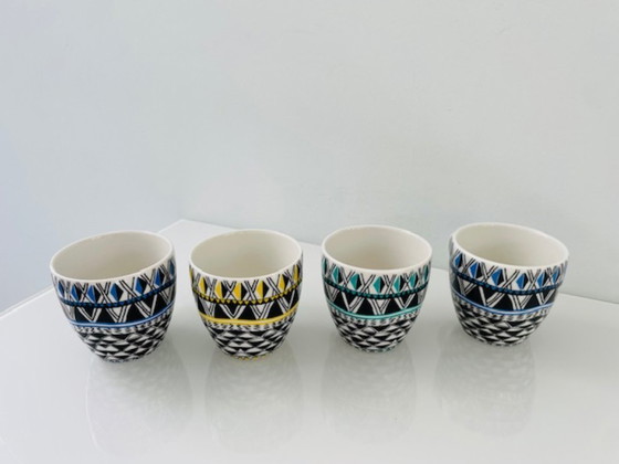 Image 1 of Set di 4 tazze di design finlandese con grafica