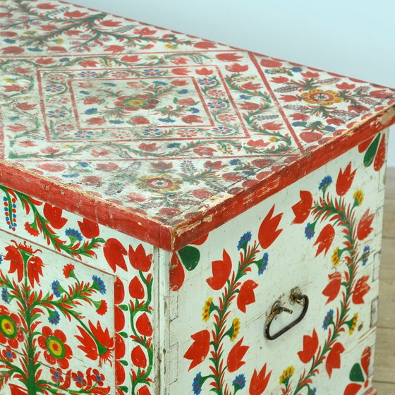 Folk art bridal chest, dated 1943 – Furniture, Iron, Wood (photo 7 of 14)
