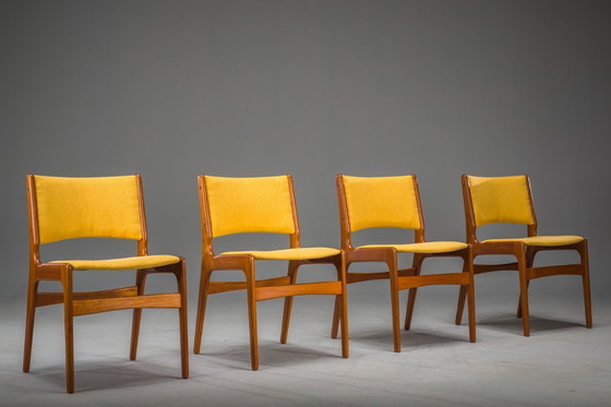 Image 1 of Mid Century Modell 89 Esszimmerstühle, Erik Buch zugeschrieben, Satz von 4