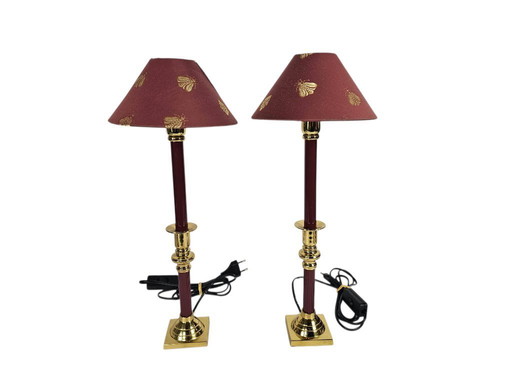 Caravell Home decor - Hollywood Regency style - table lamps (2) set - 1970's