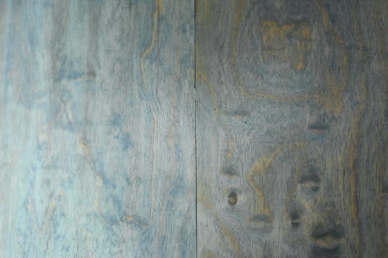 Image 1 of Credenza in legno stile Mid-Century Modern italiano, colore turchese, linee aerodinamiche, anni '60.
