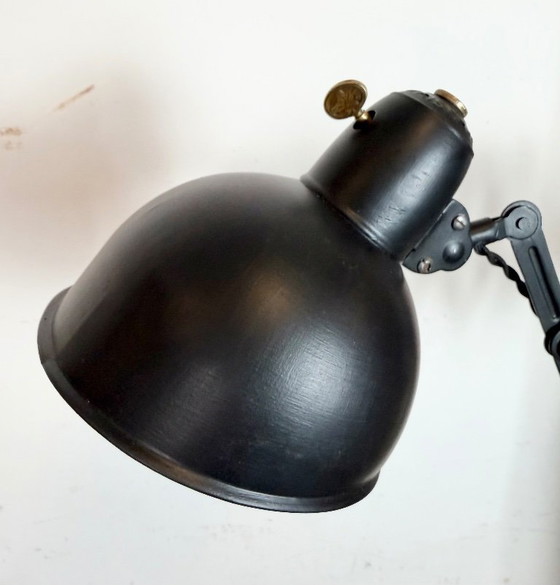 Image 1 of Black Industrial Bauhaus Scissor Wall Lamp from Kaiser Idell, 1930s